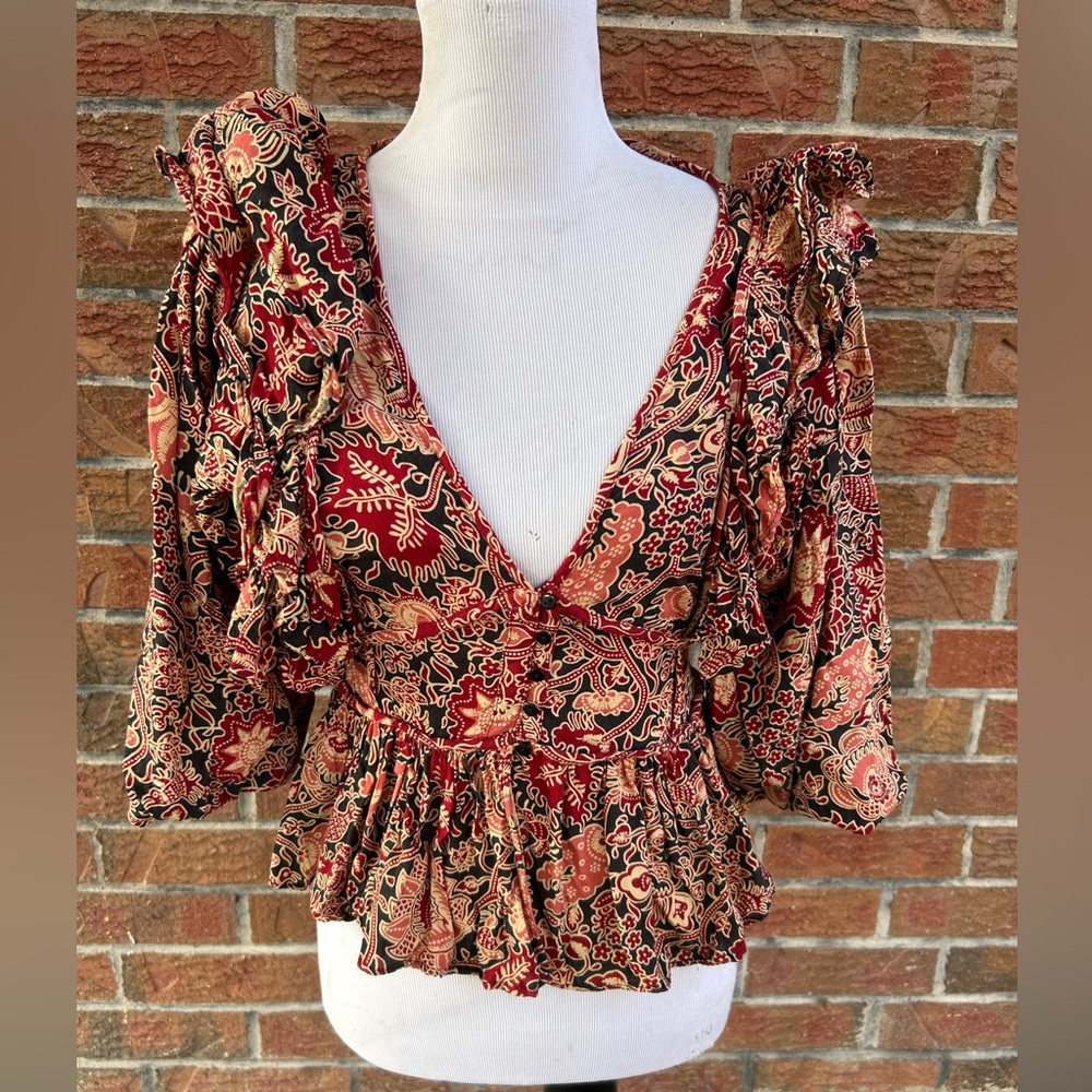 House of Harlow 1960 Jipur floral top size S - Picture 2 of 5
